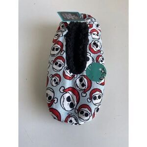 Nightmare Before Christmas Santa Jack Skellington Slipper Socks Women Sz 7-9.5